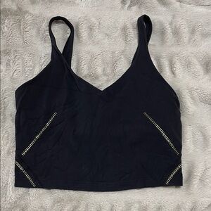Lululemon Black Crop Top with Zipper Details